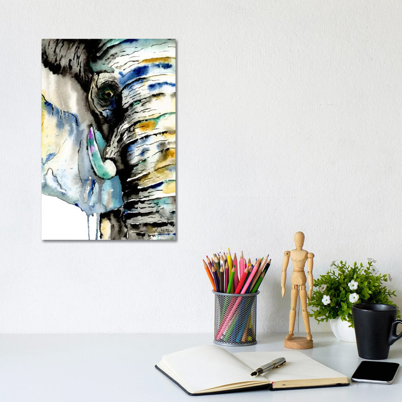 Elephant by Lisa Whitehouse - Wrapped Canvas Gallery-Wrapped Canvas Giclée, 20.32 cm H x 30.48 cm W