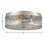 Plafonnier encastré 2 lumières avec abat-jour en verre craquelé Alixandra-35293098