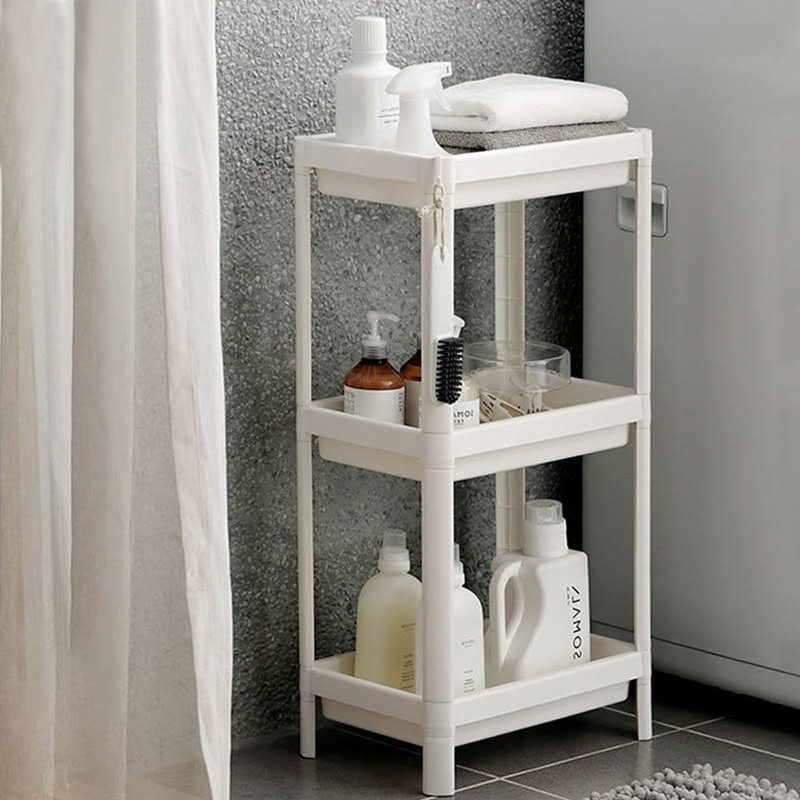 three-tier bathroom floor-standing shelf