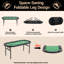 Table de poker pliable 69'' 7, table de jeu ovale 8 joueurs avec porte-gobelets et plateaux à jetons, table de casino portable pour Texas Holdem, Blackjack, soirées jeux à la maison (Vert)-126616478