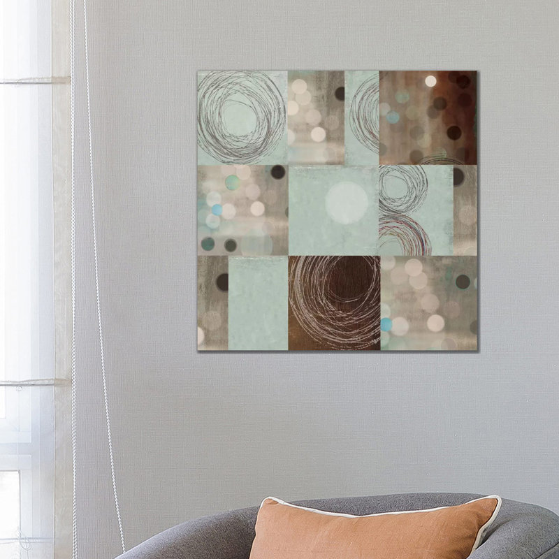 Dots and Swirls 1 Piece Wrapped Canvas Painting, 66.04 cm H x 66.04 cm W x 3.175 cm D
