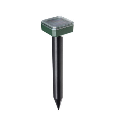 Solar Repellers Mole Repellent Solar Powered Mole Deterrent Spikes,Snake Vole Repellent For Garden & Yard Deterrent Groundhog Black