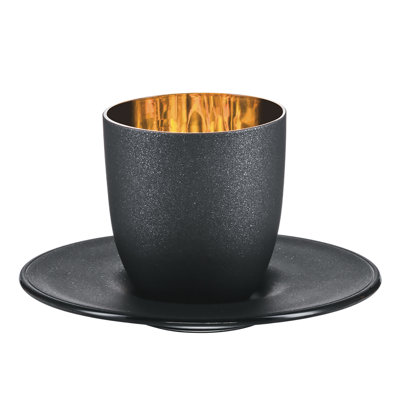 Emo Cosmo espresso avec soucoupe - noir