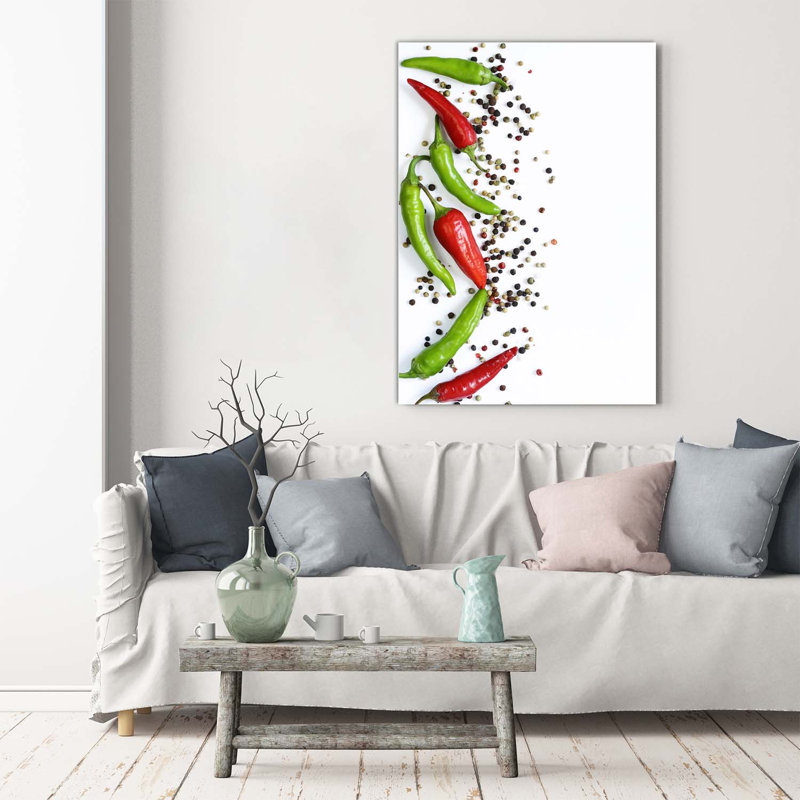 Chilli peppers 1 Piece Wrapped Canvas Wall Art