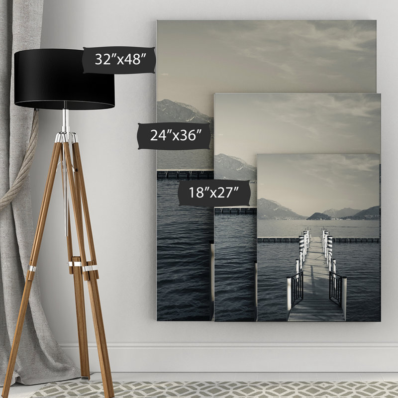 « dock view » par danita delimont reproduction, reproduction de photo sur toile tendue encadrée, H 32 po x l 48 po x P 1,5 po