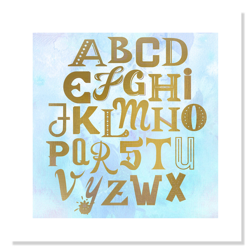 Abc Blue », impression sur papier, H 36 po x l 36 po x P 1 po, Papier