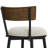Metal Swivel Adjustable Height Stool, Black Metal And Oak Wood Panel With Oatmeal Fabric