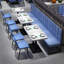 Banc de rangement de style industriel