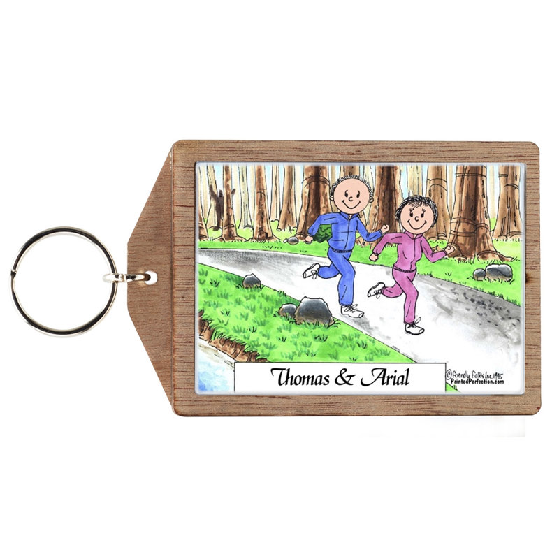 Porte-clés personnalisé Jogger Couple