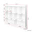 Bibliothèque à 10 tablettes pour la maison ou le bureau - Salle de travail pratique blanche et élégante 52,59 po x 11,74 po x 46,72 po Solution de rangement pratique-66998131