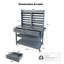 Banc de rempotage extérieur 64,9 "avec 2 tiroirs et rehausse supérieure, gris-bleu-2093705202