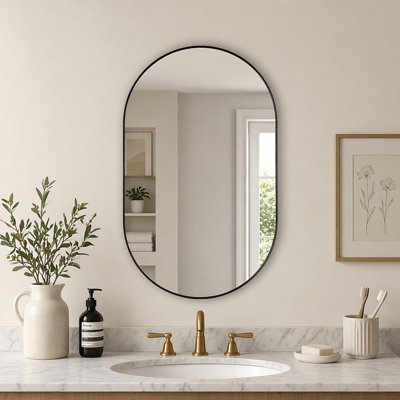 Metal Oval Mirror