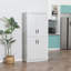 Garde-manger 70 po, grande armoire de rangement autoportante, étagère à 6 niveaux avec 2 tablettes réglables et 4 portes pour la salle à manger