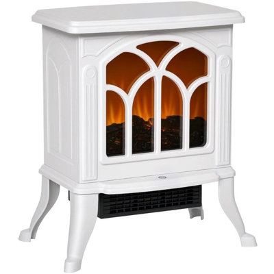 Freestanding Fireplace Stove,Electric Fireplace Heater With Realistic Logs And Flame Effect