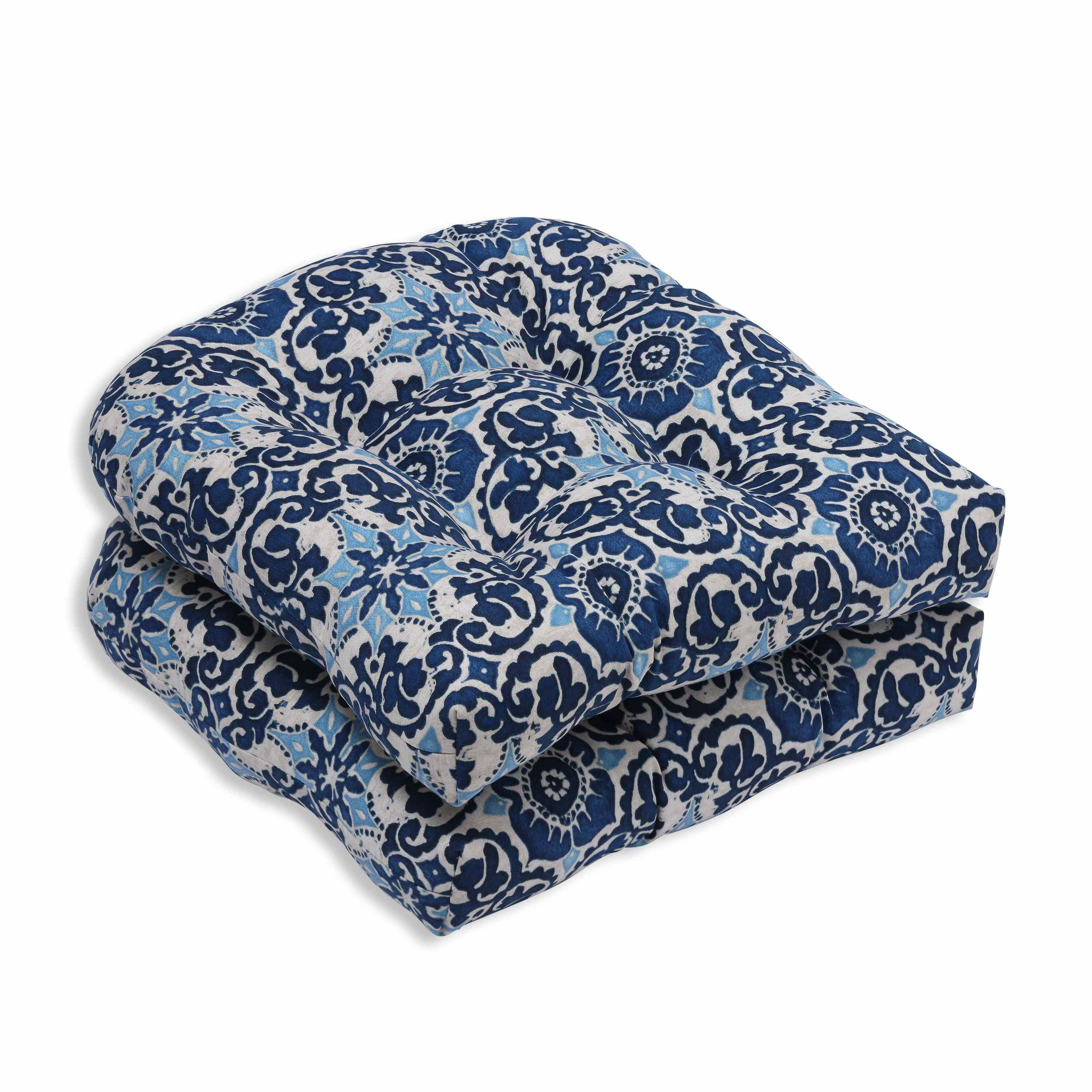 Blue dining best sale chair cushions