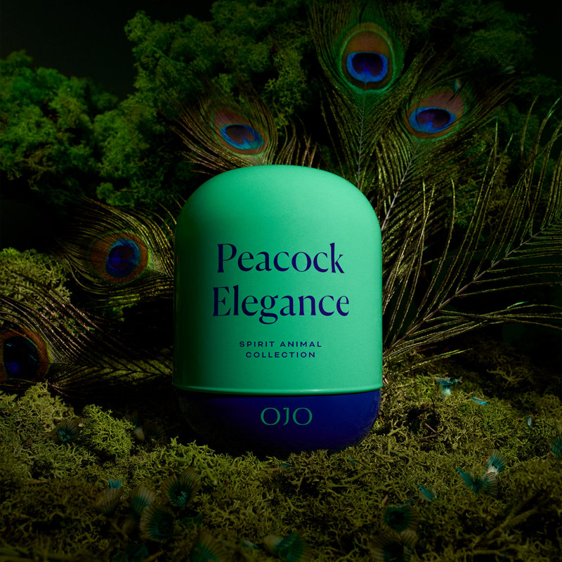  Bougie parfumée Paon Elegance Plus de 35 heures de combustion durable | Mélange de cire, parfum d'ambiance et cadeau de qualité supérieure pour les journées spéciales