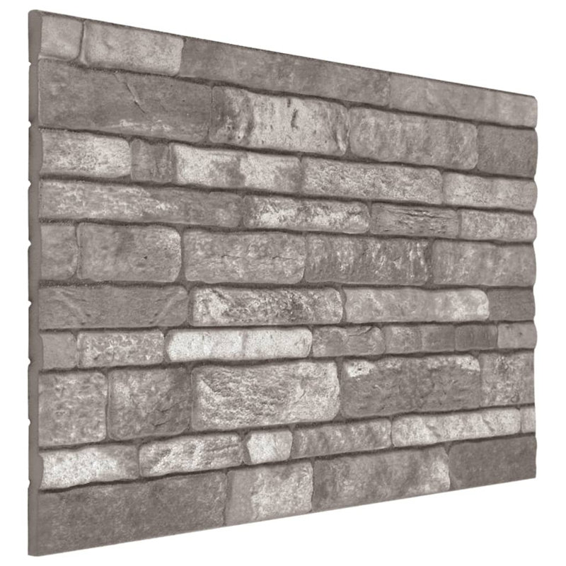 Dark Gray 3D Textured Brick Design Wall Panels