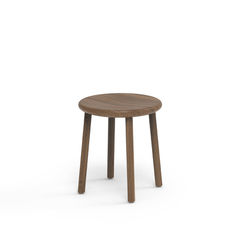 Ai Solid Wood Stool, Walnut Dark