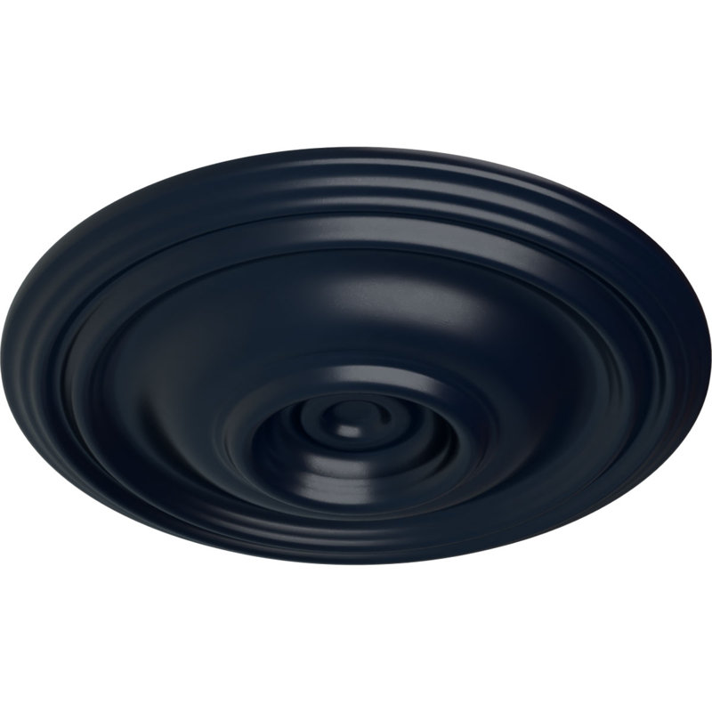 Médaillon de plafond traditionnel Endurathane, 14 3/4 po de diamètre x 1 3/4 po (convient aux auvents jusqu'à 4 po), fini de rêve minuit peint à la main
