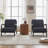 25.6" Wide Mid Century Upholstered Armchair Solid Wood Accent Chair (Set Of 2)-923709117
