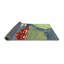 Tapis de zone vert/rouge contemporain Guillotte-1430372809