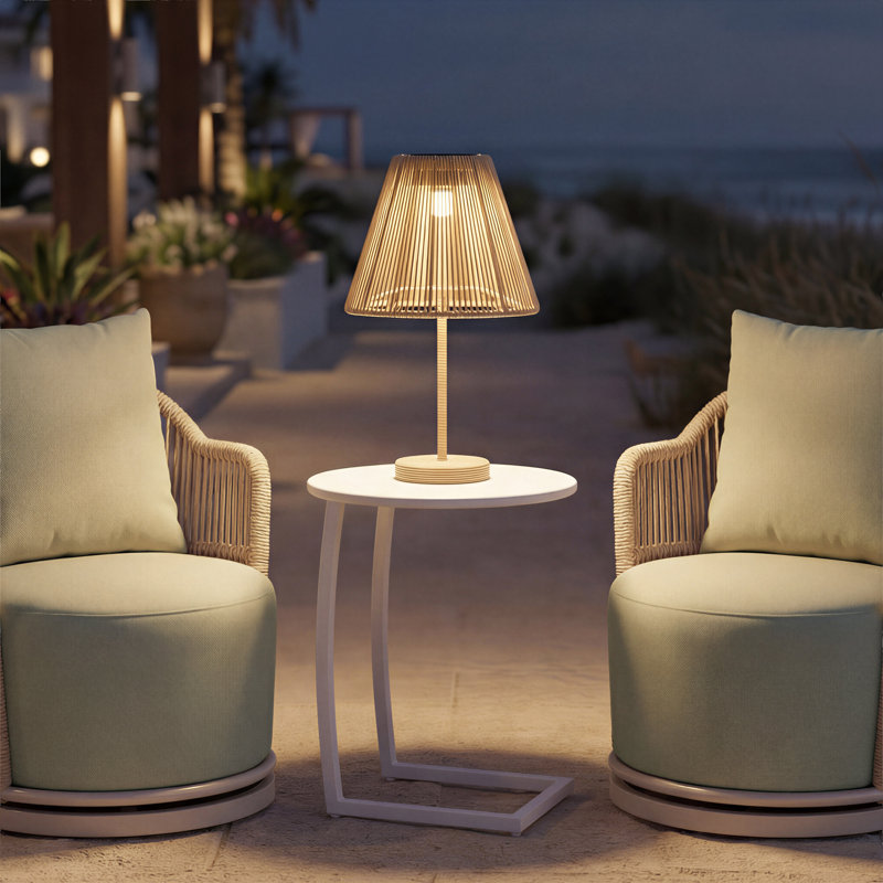 Lampe de table solaire Lumika beige