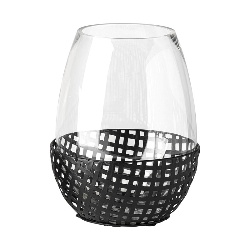 Reena Tabletop Hurricane, Black, 9.84" H x 7.67" W x 7.67" D