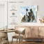 Ours noir sur fond bleu-953445029