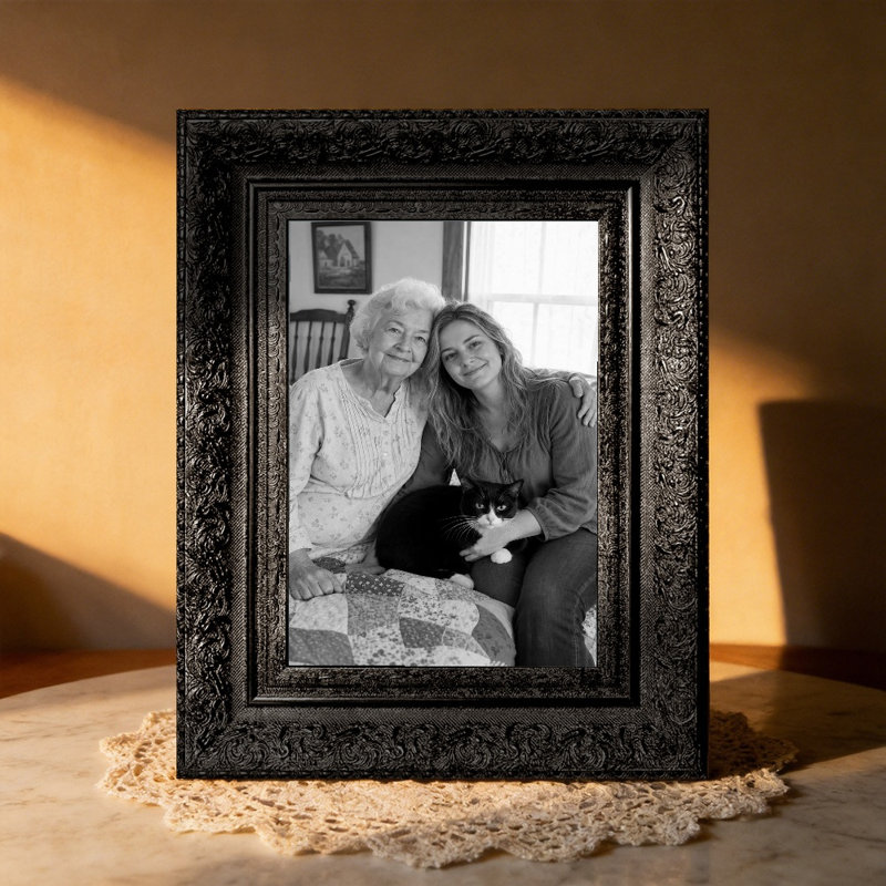 Cadre photo noir 3 pièces indémodable pour présentation de photos et de souvenirs de voyage de 5 po x 7 po