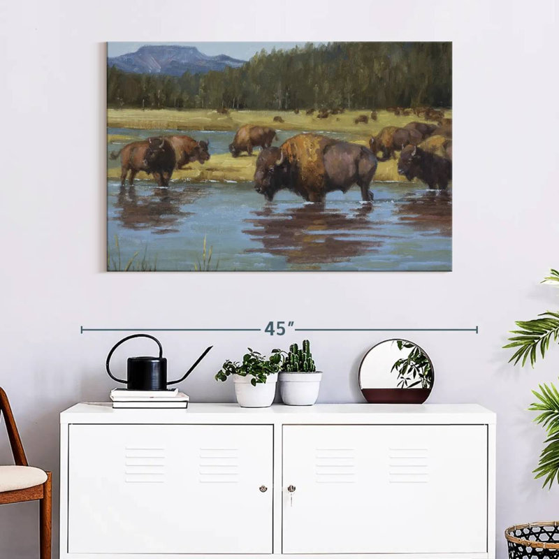 Buffalo Crossing, 26" H x 39" W