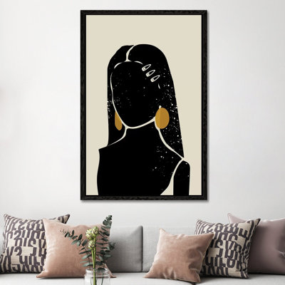 Black Hair III by Domonique Brown - Print on Canvas