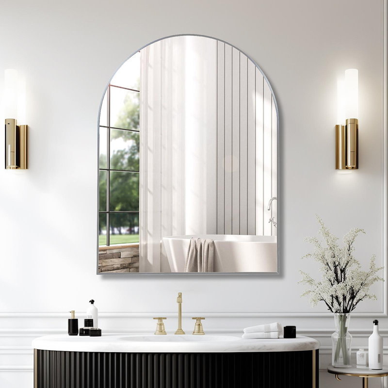 Miroir de salle de bain 30 po x 36 po., Argent