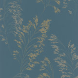 Olio Shrub Leaf on Plain Linen 33' L x 21" W Metallic Wallpaper Roll