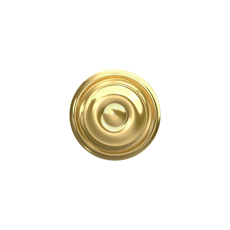 Georgian Passage Knob Hall and Closet Lock, Bright Brass