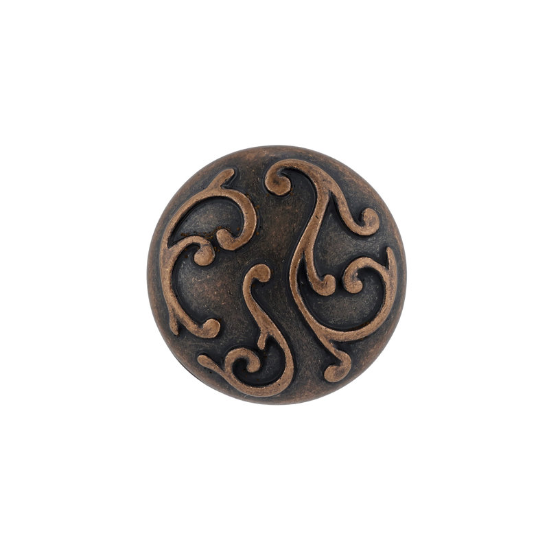Expression 1 1/4" Diameter Round Knob, Antique Copper