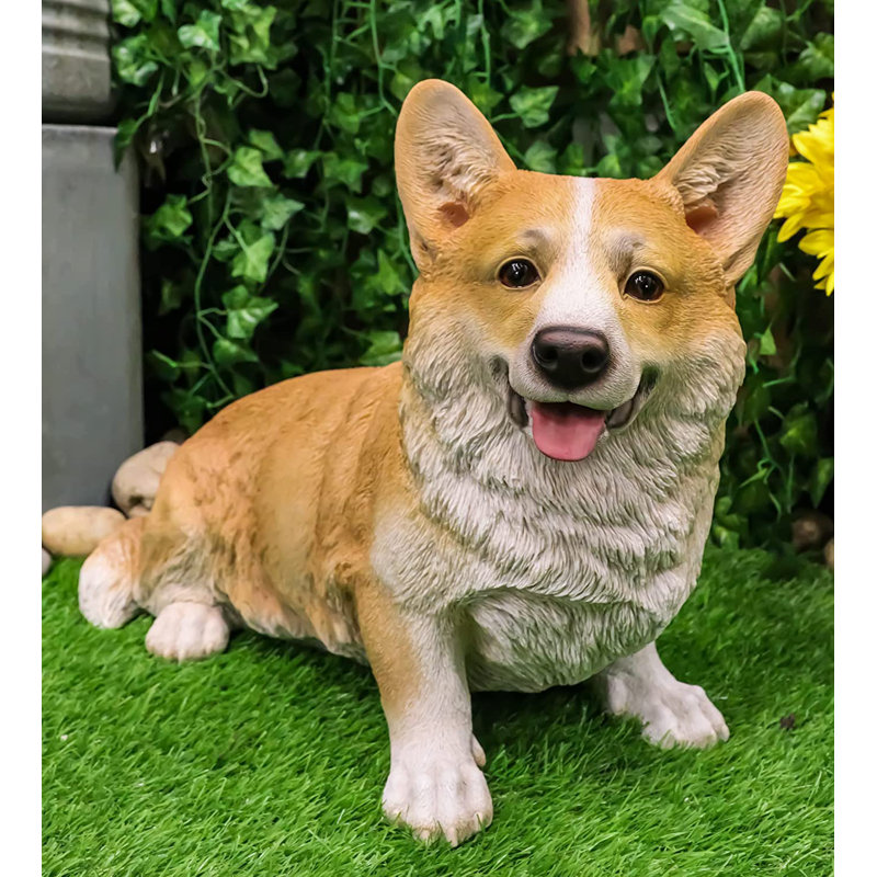 Statue de chiot Pembroke Welsh Corgi Gladstone