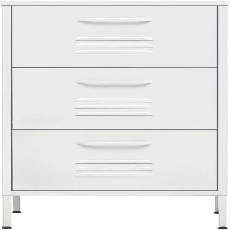 Armoire de rangement en acier blanc