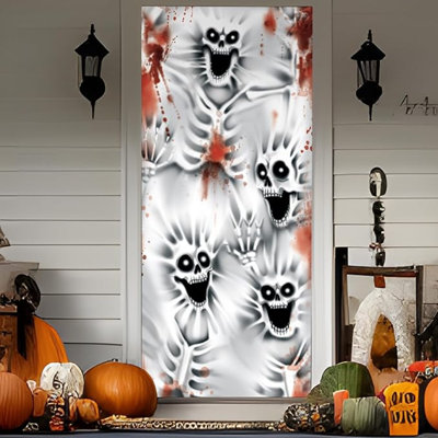 3 décorations d'Halloween pour l'intérieur de la maison hantée 3 pièces 30 po x 72 po