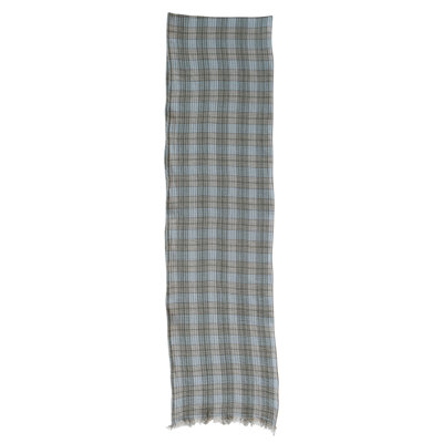 Woven Cotton Double Cloth Table Runner With Frayed Edges