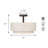 Nichoel Linen Semi Flush Mount-440036252