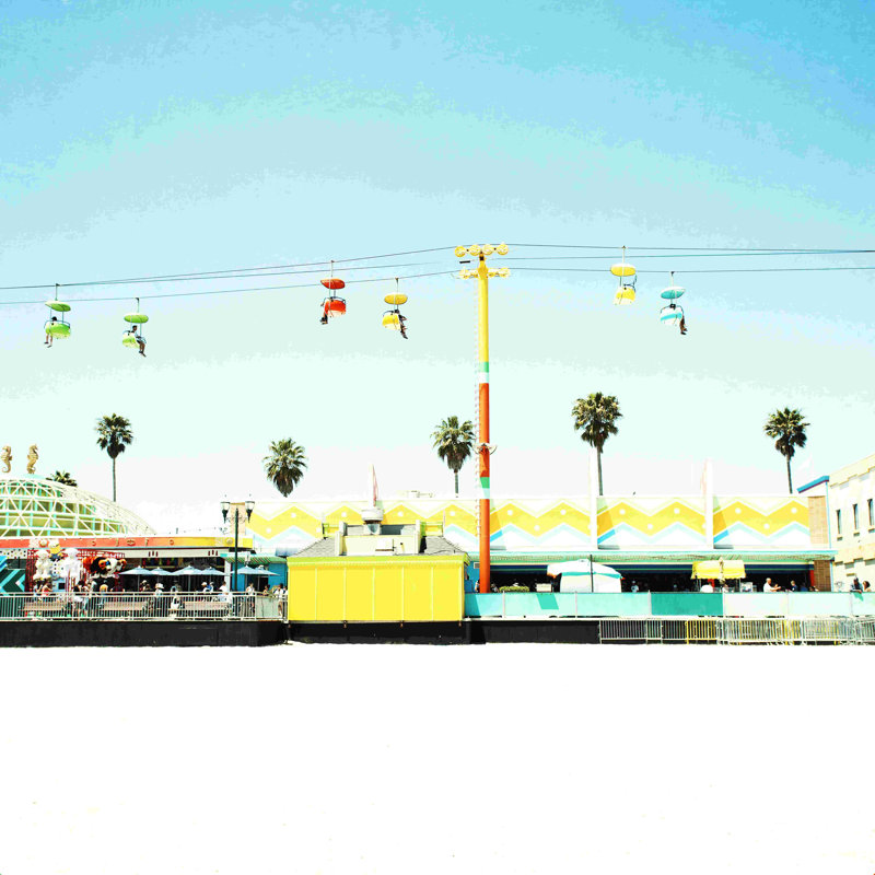 Santa Cruz Beach - impression sur toile tendue, H 12 po x l 12 po, L 31,5 po x L 64 po, Toile tendue