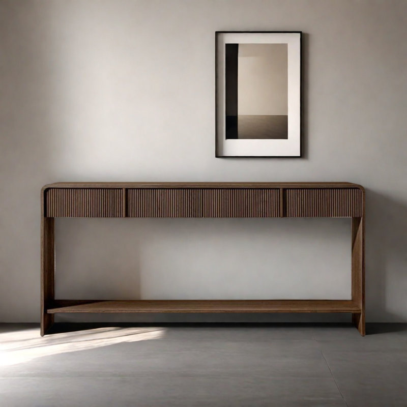 Rural Retro Practical Console Table, Brown