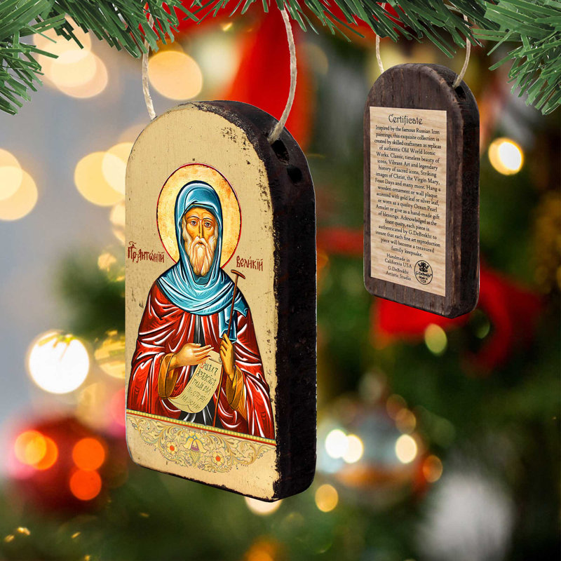 Inspirational Icon 5'' Handmade Wood Shatterproof Photo Ornament
