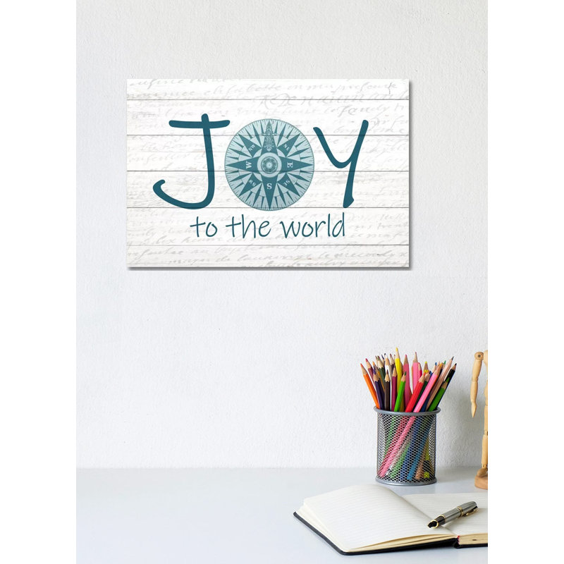 Joy Compass 1 Piece Wrapped Canvas Wall Art, 101.6 cm H x 66.04 cm W x 3.175 cm D