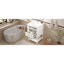 Meuble-lavabo de 20 po avec lavabo en céramique, armoire de rangement pour salle de bain avec tablette ouverte, armoire de salle de bain rétro avec 2 tiroirs-132915546-132915547