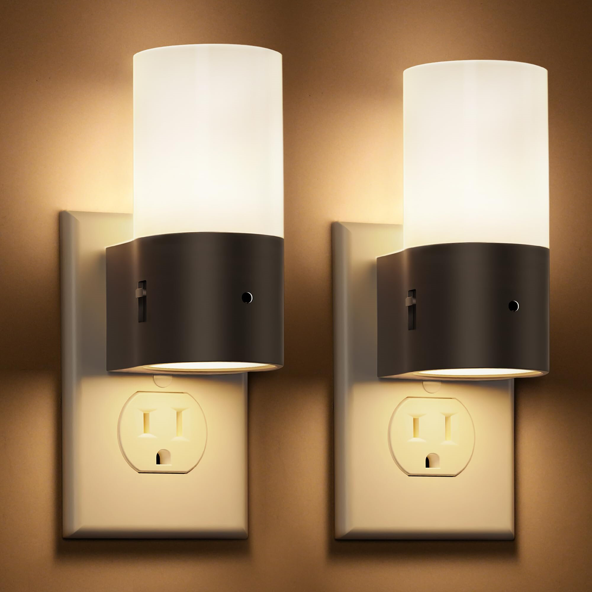 NURTOR LED Night Lights Plug into Wall, Modern Night Light with Dusk to ...