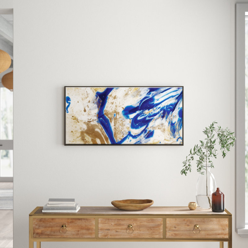 I Did Go Indigo by Olivia Collins - Print on Canvas, Timber, 51cm H x 102cm W