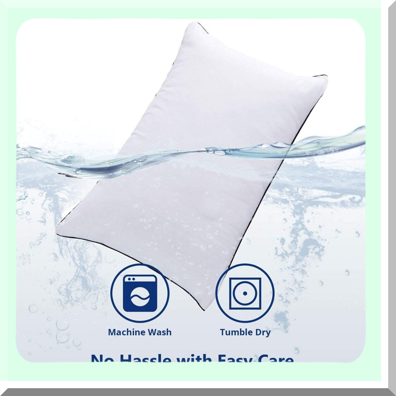 CoolSleep Supportive Pillow Set - 2 Pack Standard Size for Side and Back Sleepers. Hotel Collection Cooling Pillows, 26x20 Inches.