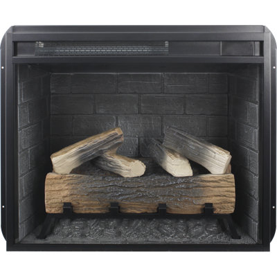 23 Inch Infrared  Heating Electric Fireplace Insert, With Log Set & Realistic Flame, Remote Control With Timer, Overheating Protection