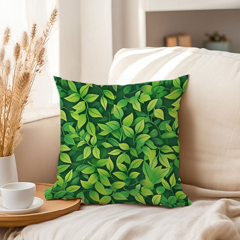 Botanical Pattern XI Plant Leaves Modern, 16"H x 16"W